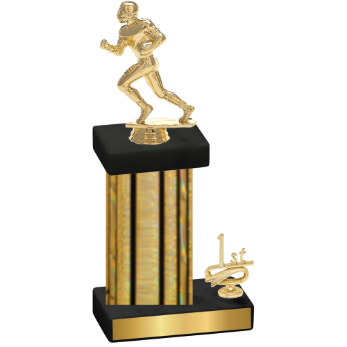 Accented Single Gold Glacier First Place Football Trophy