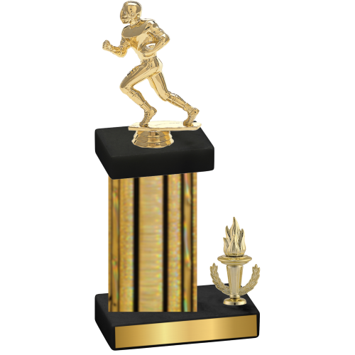 Accented Single Gold Glacier Victory Football Trophy