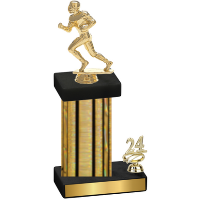 Accented Single Gold Glacier Year Football Trophy