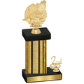 Accented Single Gold Glacier Second Place Swimming Trophy