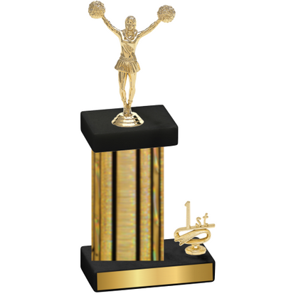 Accented Single Gold Glacier First Place Cheerleading Trophy