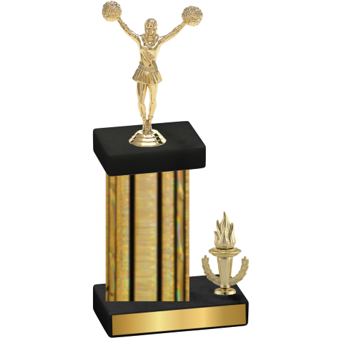 Accented Single Gold Glacier Victory Cheerleading Trophy