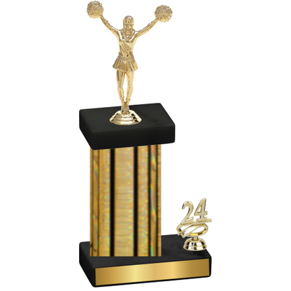 Accented Single Gold Glacier Year Cheerleading Trophy