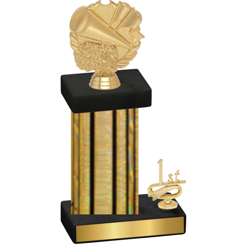 Accented Single Gold Glacier First Place Cheerleading Trophy