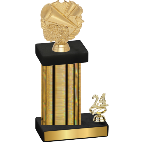 Accented Single Gold Glacier Year Cheerleading Trophy