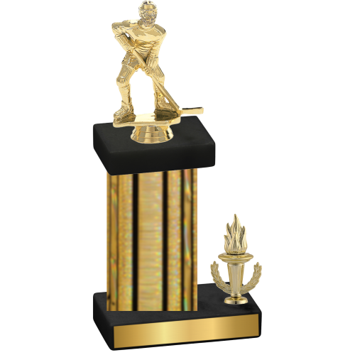 Accented Single Gold Glacier Victory Hockey Trophy