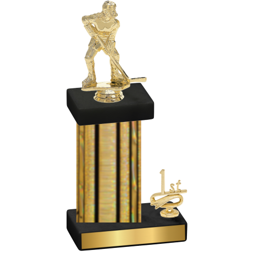 Accented Single Gold Glacier First Place Hockey Trophy