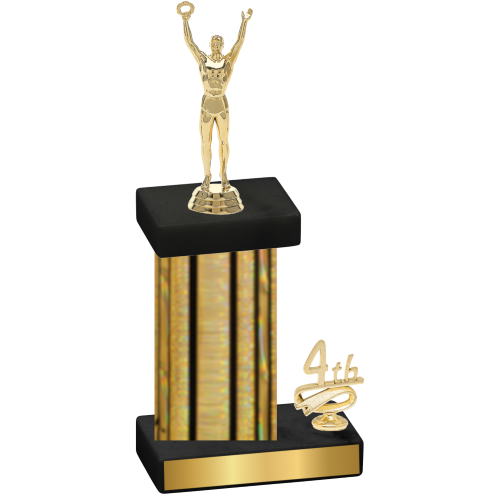 Accented Single Gold Glacier Fourth Place Victory Trophy