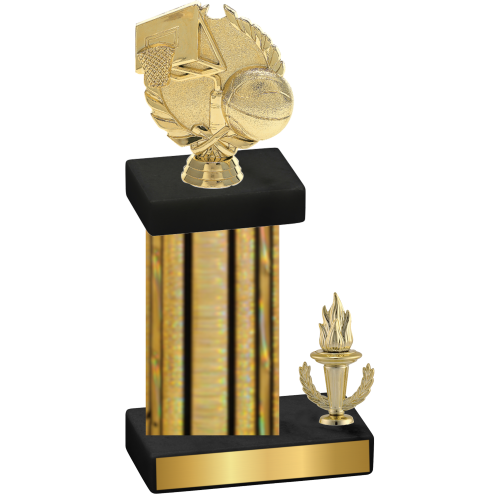 Accented Single Gold Glacier Victory Basketball Trophy