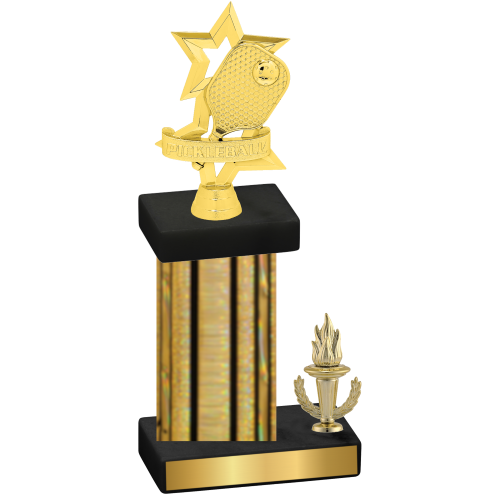 Accented Single Gold Glacier Victory Pickleball Trophy