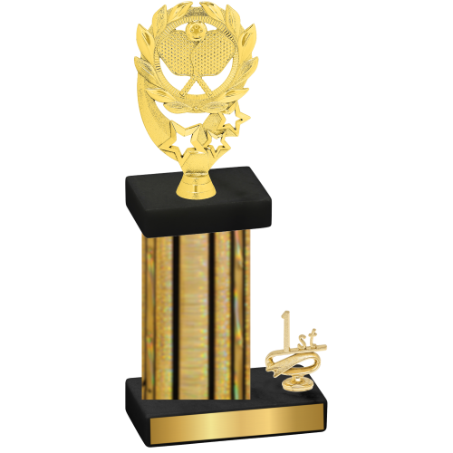 Accented Single Gold Glacier First Place Pickleball Trophy