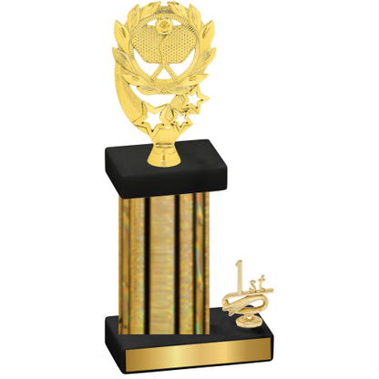 Accented Single Gold Glacier First Place Pickleball Trophy