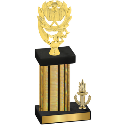 Accented Single Gold Glacier Victory Pickleball Trophy