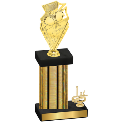 Accented Single Gold Glacier First Place Pickleball Trophy