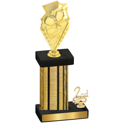 Accented Single Gold Glacier Second Place Pickleball Trophy