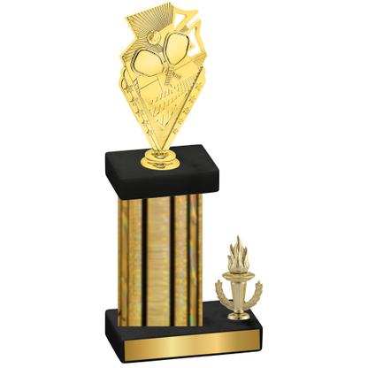 Accented Single Gold Glacier Victory Pickleball Trophy