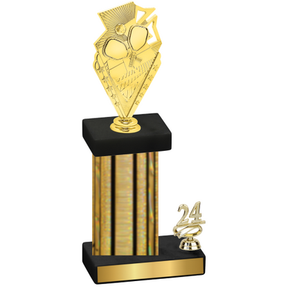 Accented Single Gold Glacier Year Pickleball Trophy