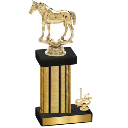 Accented Single Gold Glacier First Place Horses Trophy