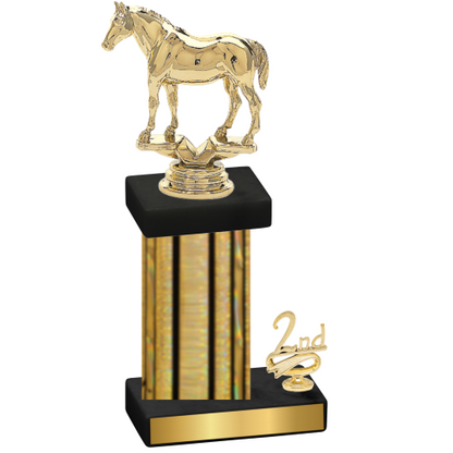 Accented Single Gold Glacier Second Place Horses Trophy