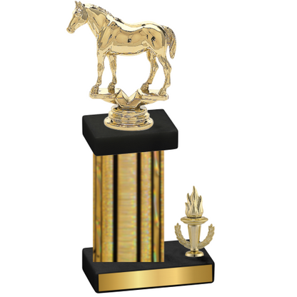 Accented Single Gold Glacier Victory Horses Trophy