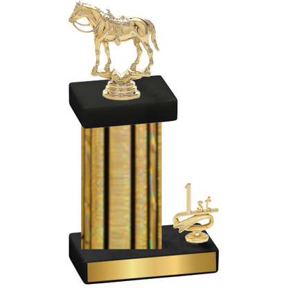 Accented Single Gold Glacier First Place Horses Trophy