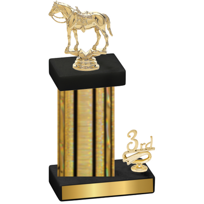 Accented Single Gold Glacier Third Place Horses Trophy