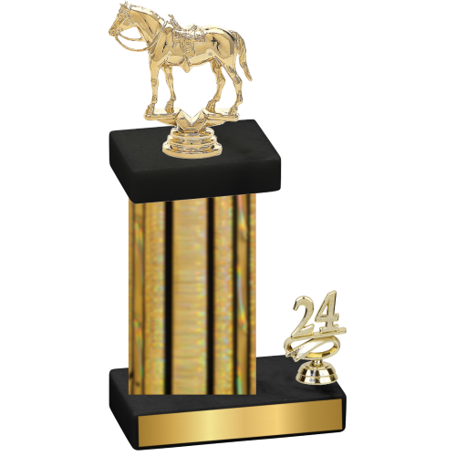 Accented Single Gold Glacier Year Horses Trophy