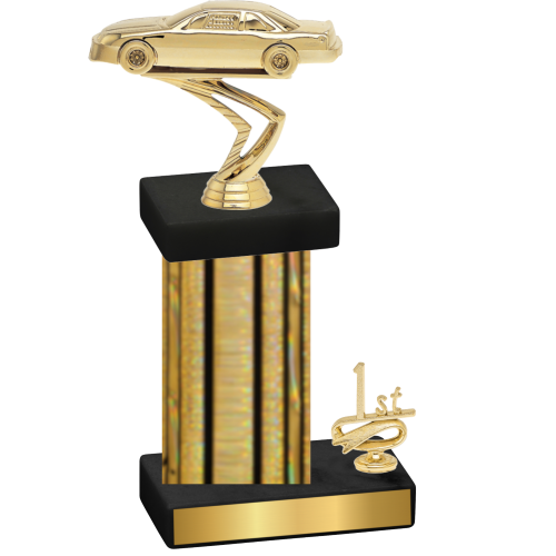 Accented Single Gold Glacier First Place Cars Trophy