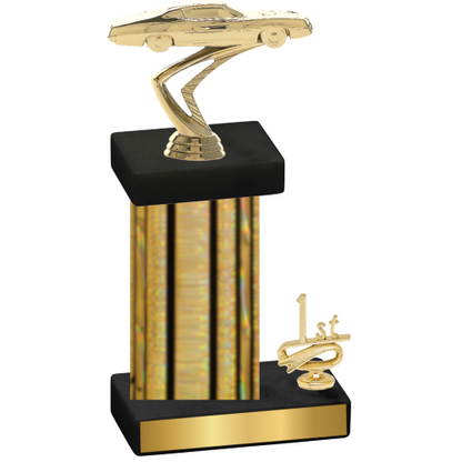 Accented Single Gold Glacier First Place Cars Trophy