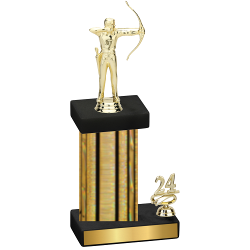 Accented Single Gold Glacier Year Archery Trophy