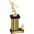 Accented Single Gold Glacier Year Basketball Trophy