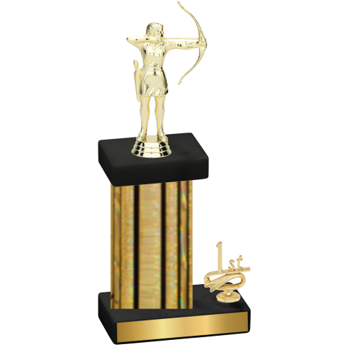 Accented Single Gold Glacier First Place Archery Trophy