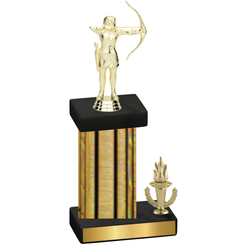 Accented Single Gold Glacier Victory Archery Trophy