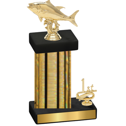 Accented Single Gold Glacier First Place Fishing Trophy