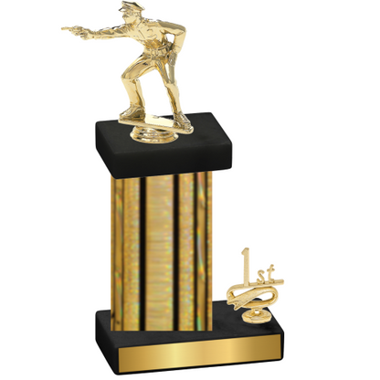 Accented Single Gold Glacier First Place Shooter Trophy