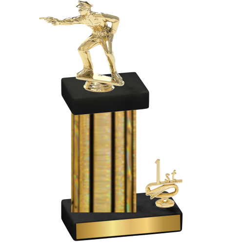 Accented Single Gold Glacier First Place Shooter Trophy