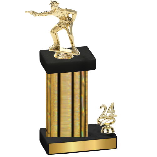 Accented Single Gold Glacier Year Shooter Trophy