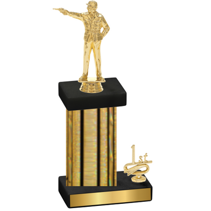 Accented Single Gold Glacier First Place Shooter Trophy