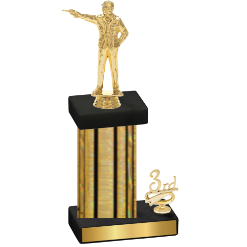 Accented Single Gold Glacier Third Place Shooter Trophy