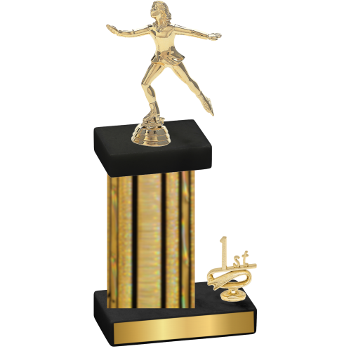 Accented Single Gold Glacier First Place Skater Trophy