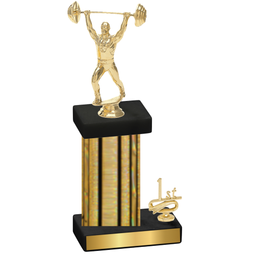 Accented Single Gold Glacier First Place Weights Trophy