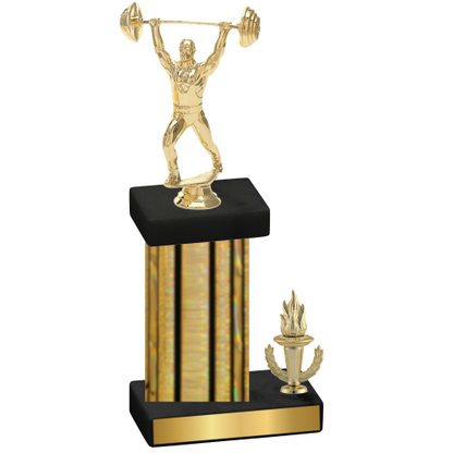 Accented Single Gold Glacier Victory Weights Trophy