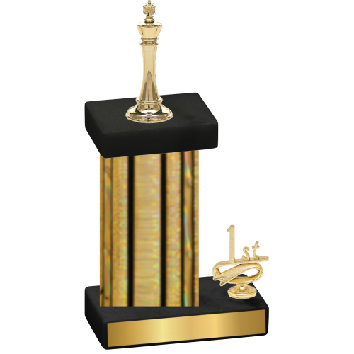 Accented Single Gold Glacier First Place Chess Trophy