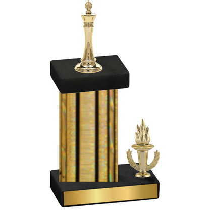 Accented Single Gold Glacier Victory Chess Trophy