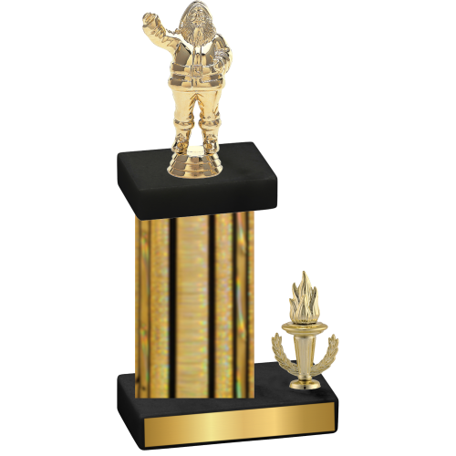 Accented Single Gold Glacier Victory Holiday Trophy