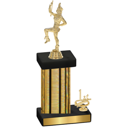 Accented Single Gold Glacier First Place Majorette Trophy