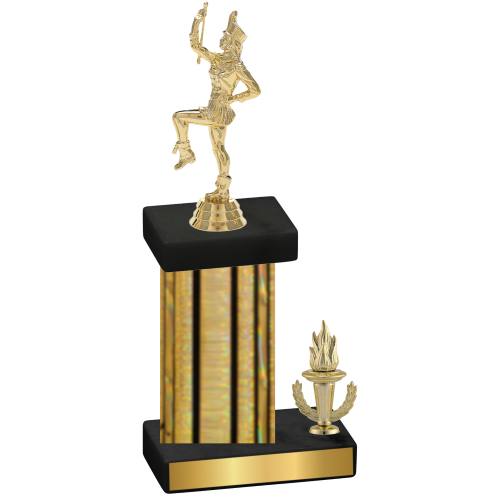 Accented Single Gold Glacier Victory Majorette Trophy