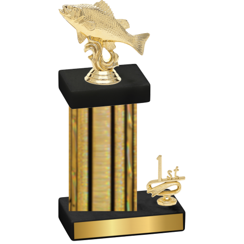 Accented Single Gold Glacier First Place Fishing Trophy