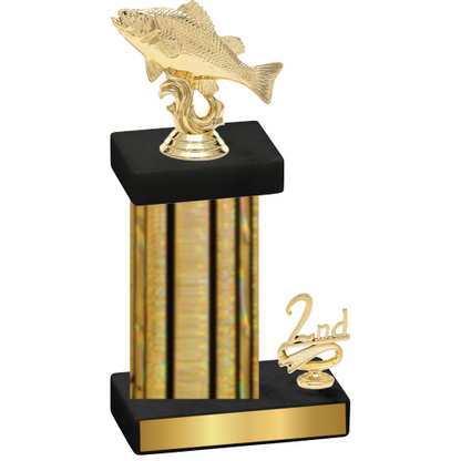 Accented Single Gold Glacier Second Place Fishing Trophy