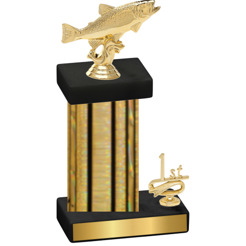 Accented Single Gold Glacier First Place Fishing Trophy